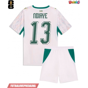 Lacne Dětský Futbalové dres Senegal Iliman Ndiaye #13 MS 2026 Krátky Rukáv - Domáci (+ trenírky)